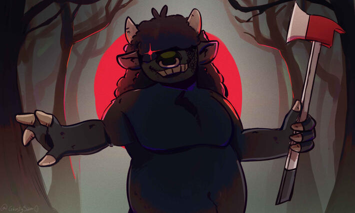 1 character + background