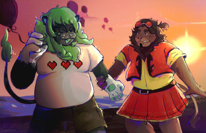 2 characters + Background